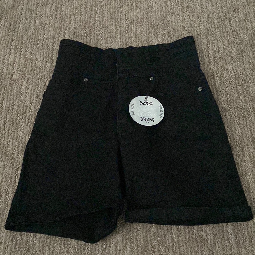 Silver Crush Black Shorts